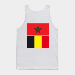 Moroccan and Belgium Union Flag Tank Top